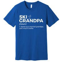 Ski Grandpa Definition Funny Skiing For Skiers Gift Premium T-Shirt