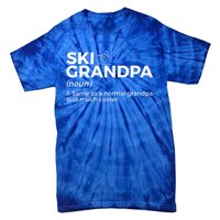 Ski Grandpa Definition Funny Skiing For Skiers Gift Tie-Dye T-Shirt