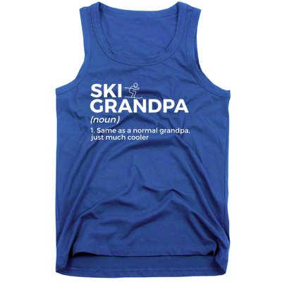 Ski Grandpa Definition Funny Skiing For Skiers Gift Tank Top