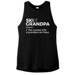 Ski Grandpa Definition Funny Skiing For Skiers Gift Ladies PosiCharge Tri-Blend Wicking Tank