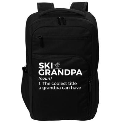 Ski Grandpa Definition Funny Skiing For Skiers Gift Impact Tech Backpack