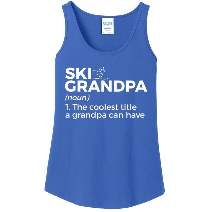 Ski Grandpa Definition Funny Skiing For Skiers Gift Ladies Essential Tank