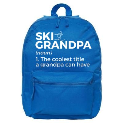 Ski Grandpa Definition Funny Skiing For Skiers Gift 16 in Basic Backpack