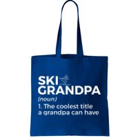 Ski Grandpa Definition Funny Skiing For Skiers Gift Tote Bag