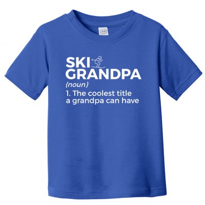 Ski Grandpa Definition Funny Skiing For Skiers Gift Toddler T-Shirt