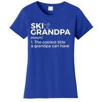 Ski Grandpa Definition Funny Skiing For Skiers Gift Women's T-Shirt