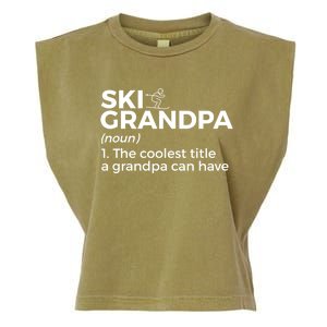 Ski Grandpa Definition Funny Skiing For Skiers Gift Garment-Dyed Women's Muscle Tee