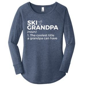 Ski Grandpa Definition Funny Skiing For Skiers Gift Women's Perfect Tri Tunic Long Sleeve Shirt