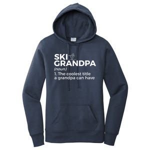 Ski Grandpa Definition Funny Skiing For Skiers Gift Women's Pullover Hoodie