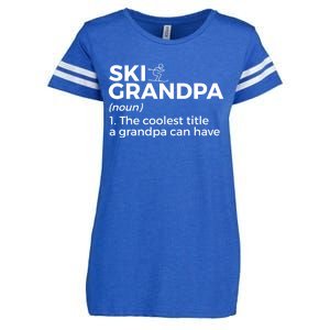 Ski Grandpa Definition Funny Skiing For Skiers Gift Enza Ladies Jersey Football T-Shirt