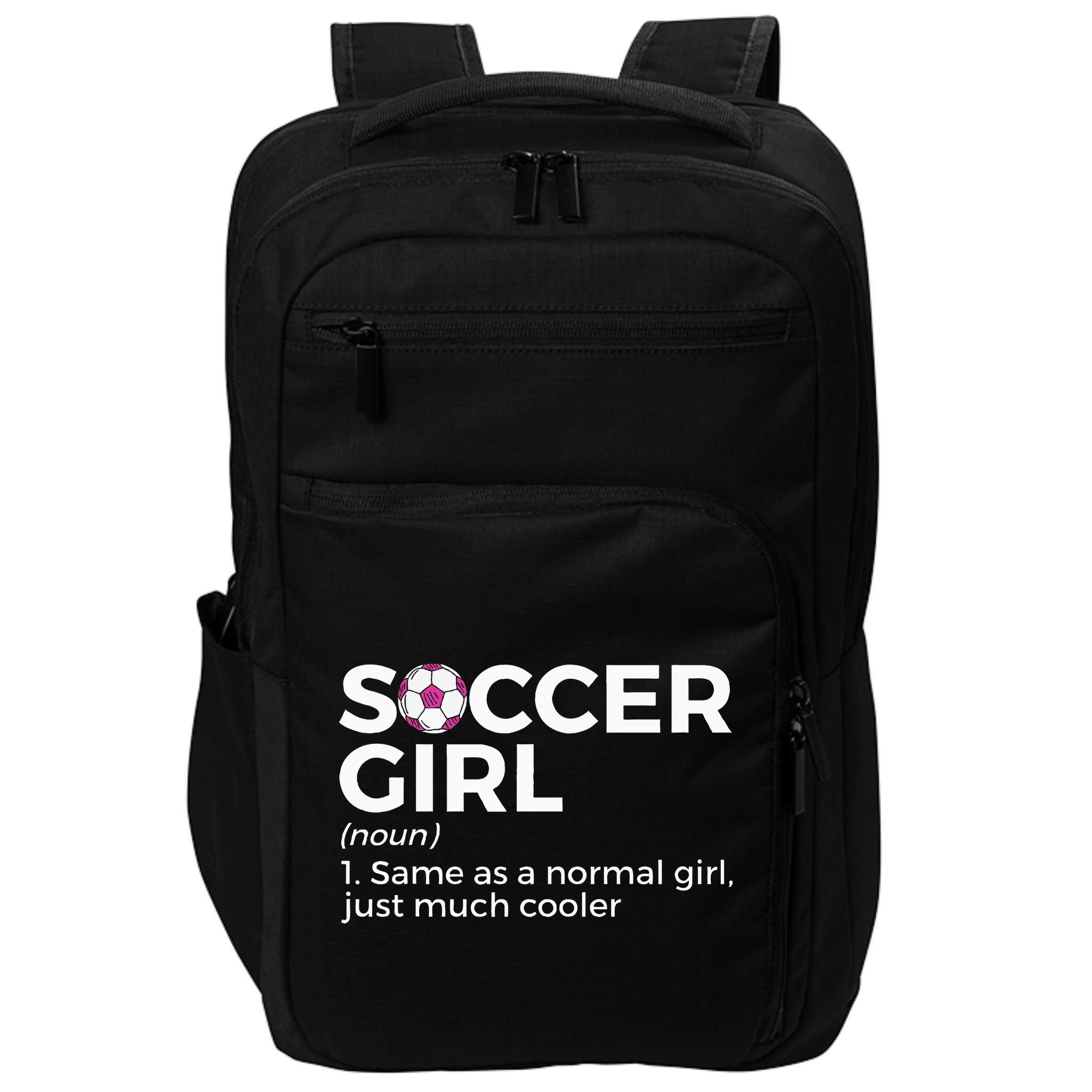 Soccer Girl Definition funny sport lovers Impact Tech Backpack