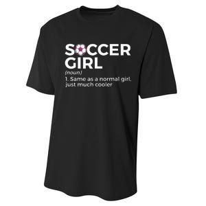 Soccer Girl Definition funny sport lovers Performance Sprint T-Shirt