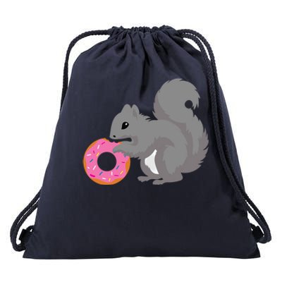 Squirrel Gift Donut Doughnut Art Gift Costume Drawstring Bag