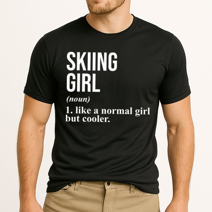 Skiing Girl Definition Like A Normal Girl But Cooler Cooling Performance Crew T-Shirt