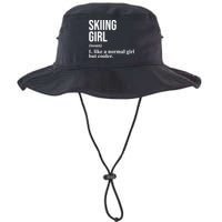 Skiing Girl Definition Like A Normal Girl But Cooler Bucket Hat