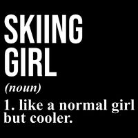 Skiing Girl Definition Like A Normal Girl But Cooler Bucket Hat