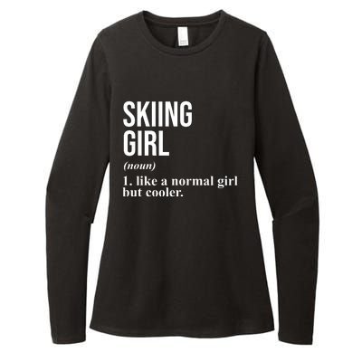 Skiing Girl Definition Like A Normal Girl But Cooler Womens CVC Long Sleeve Shirt