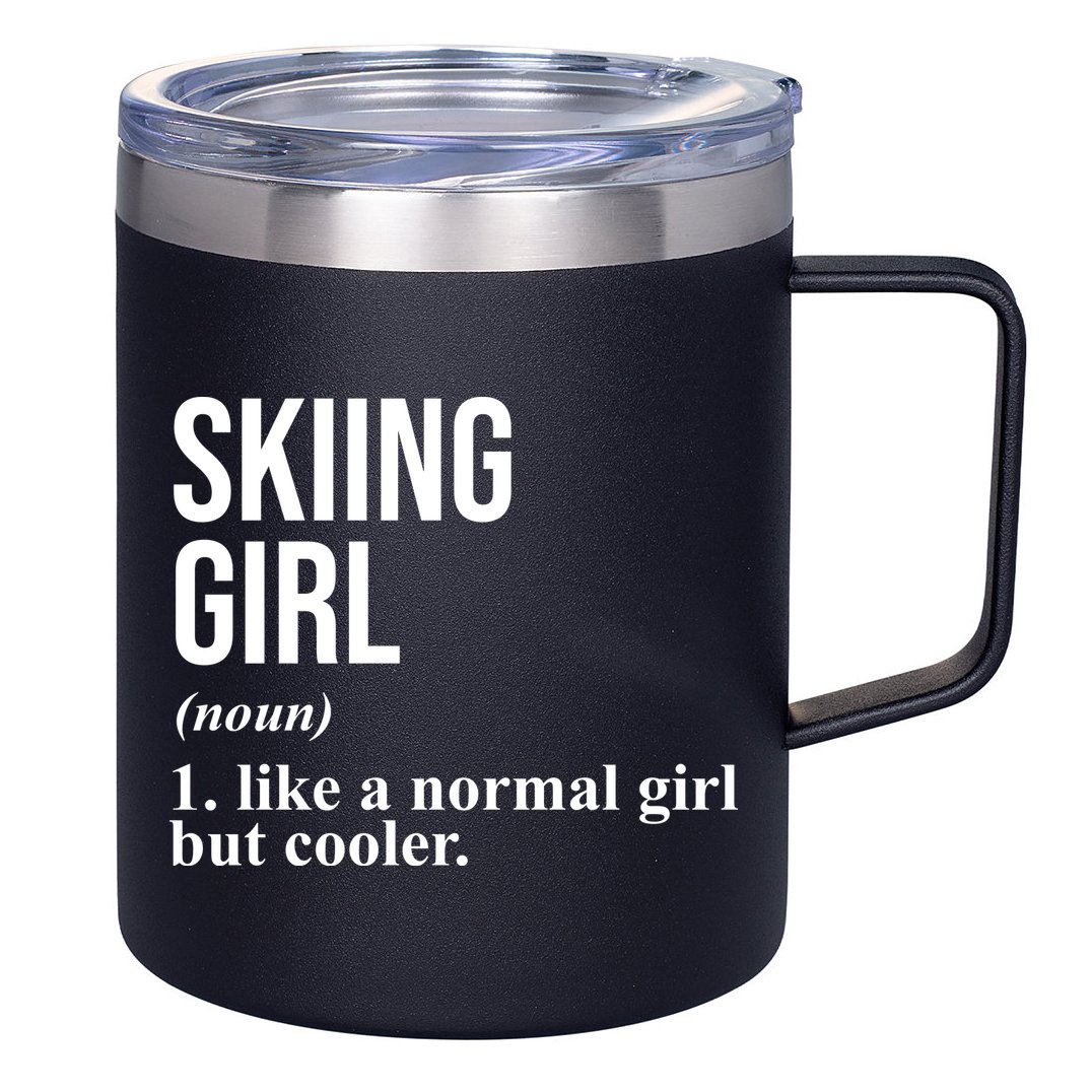 Skiing Girl Definition Like A Normal Girl But Cooler 12oz Stainless Steel Coffee Mug