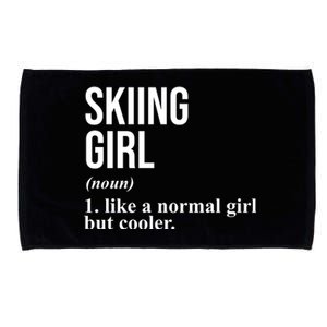 Skiing Girl Definition Like A Normal Girl But Cooler Microfiber Hand Towel