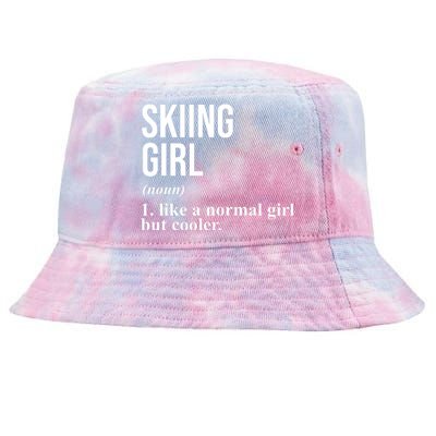 Skiing Girl Definition Like A Normal Girl But Cooler Tie-Dyed Bucket Hat