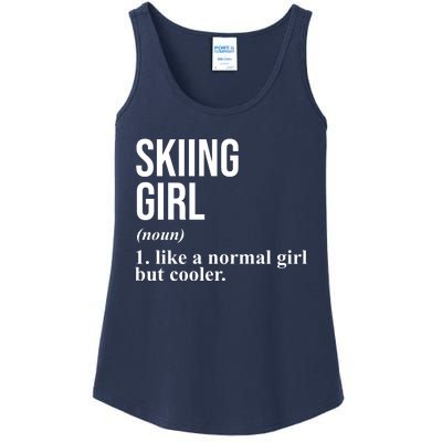 Skiing Girl Definition Like A Normal Girl But Cooler Ladies Essential Tank