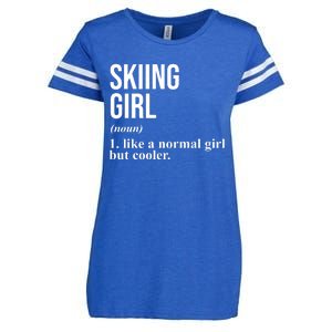 Skiing Girl Definition Like A Normal Girl But Cooler Enza Ladies Jersey Football T-Shirt