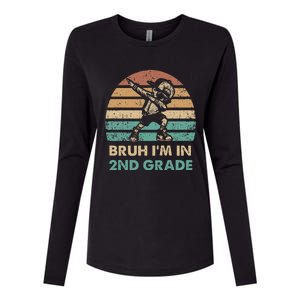 Second Grade Dabbing Bruh IM In 2nd Grade Students Womens Cotton Relaxed Long Sleeve T-Shirt