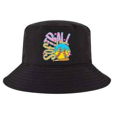 Softball Game Day Drip Ice Cream Drip Softball Cool Comfort Performance Bucket Hat