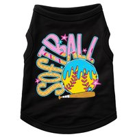 Softball Game Day Drip Ice Cream Drip Softball Doggie Tank