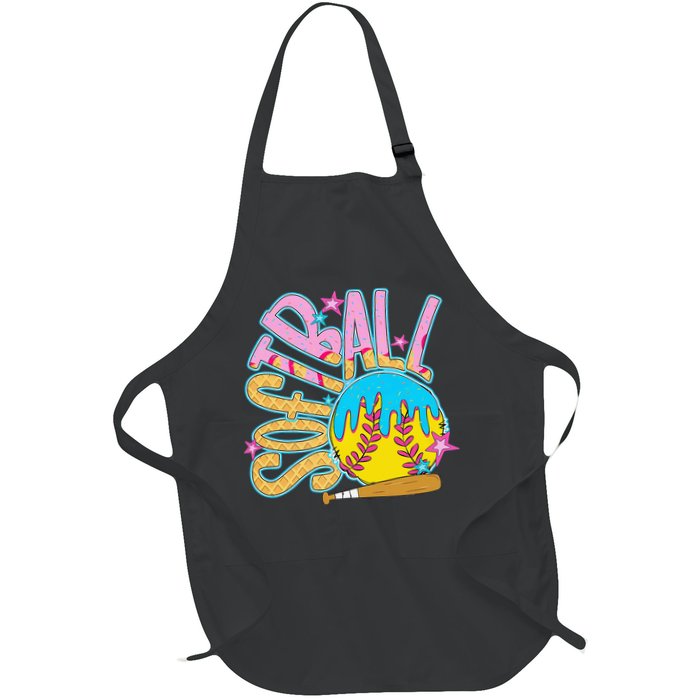 Softball Game Day Drip Ice Cream Drip Softball Apron