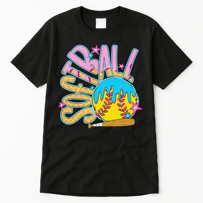 Softball Game Day Drip Ice Cream Drip Softball Tall T-Shirt