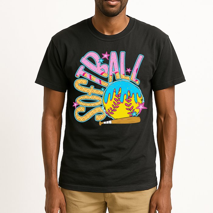 Softball Game Day Drip Ice Cream Drip Softball Tall T-Shirt