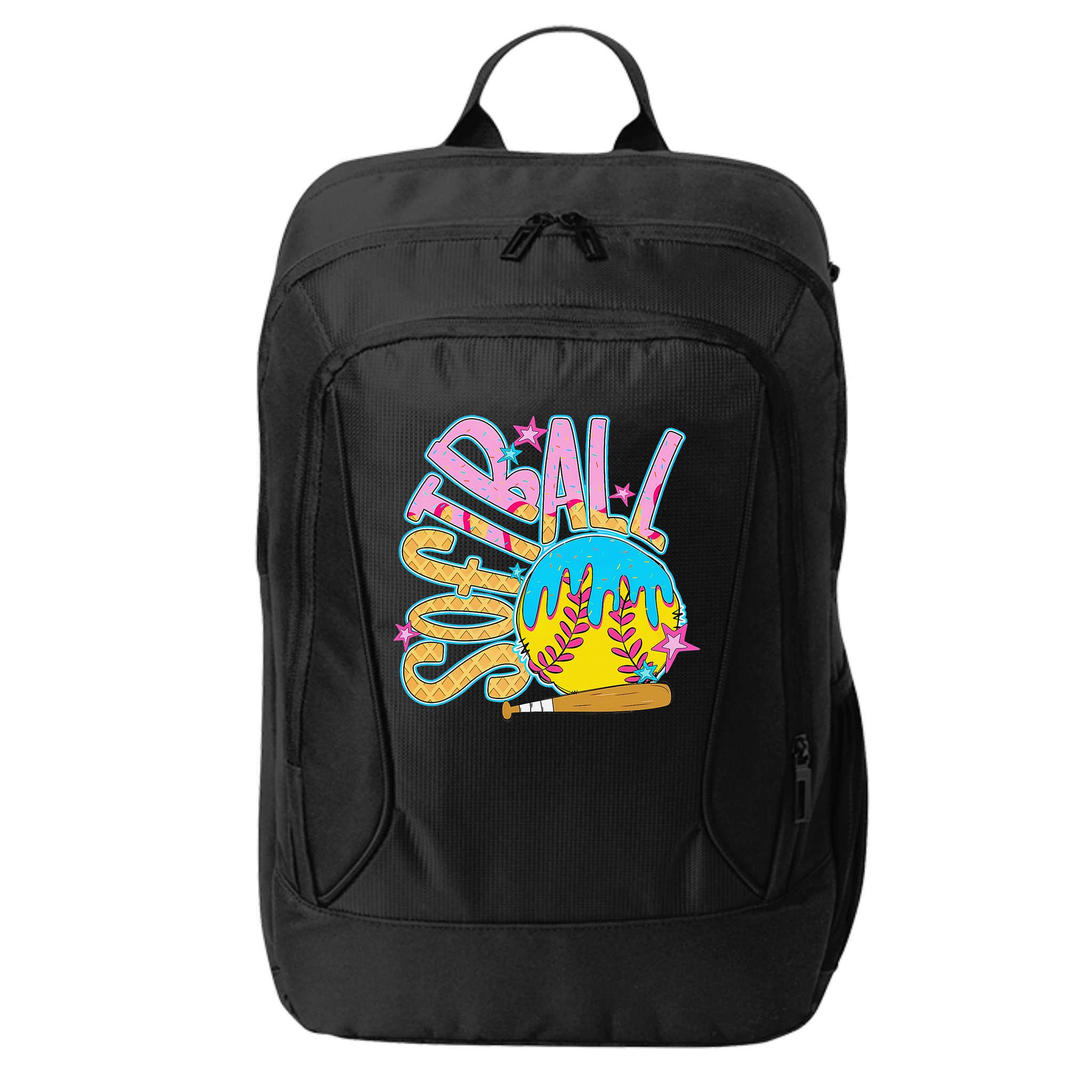 Softball Game Day Drip Ice Cream Drip Softball City Backpack