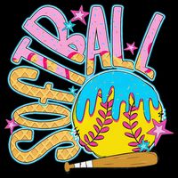 Softball Game Day Drip Ice Cream Drip Softball Impact Tech Backpack