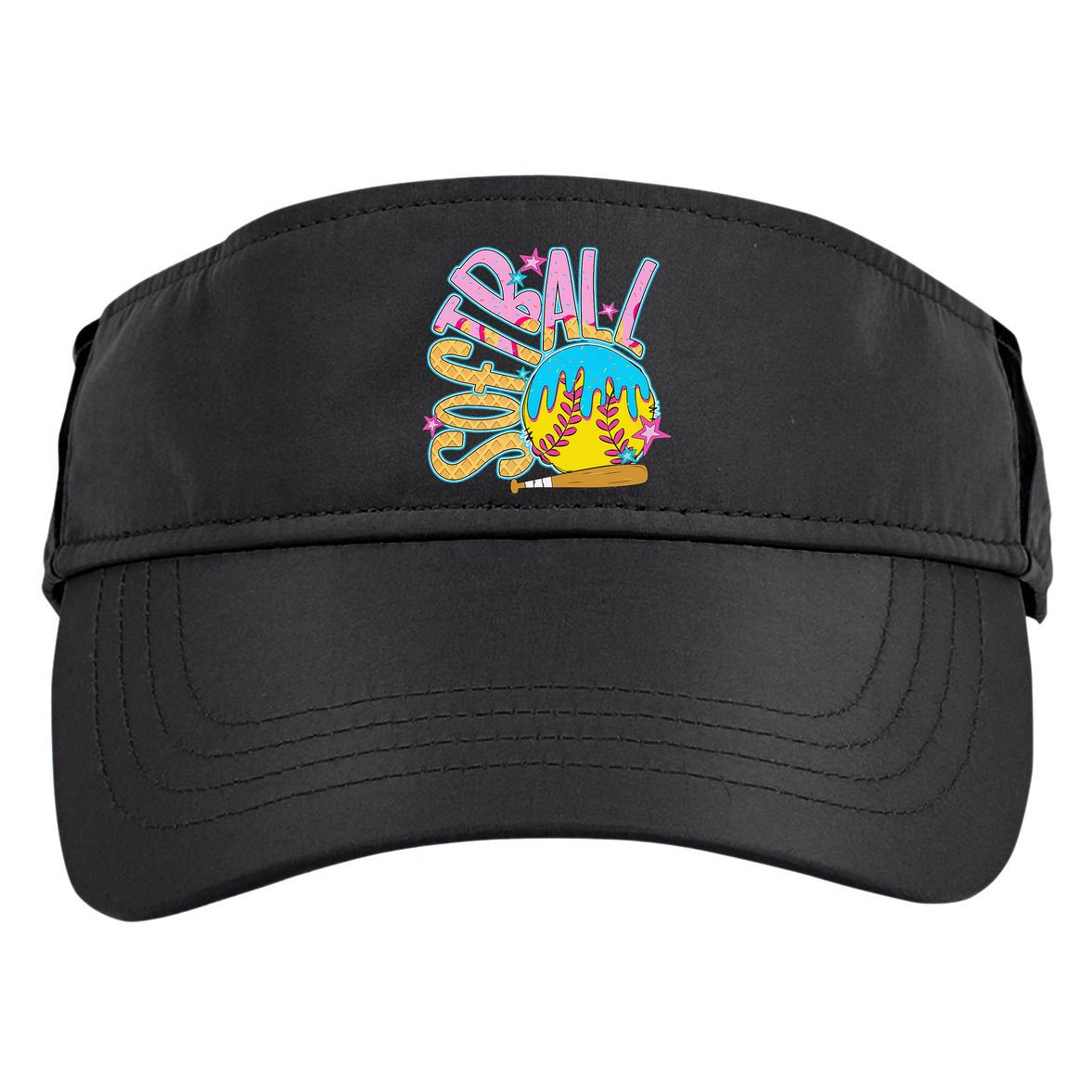 Softball Game Day Drip Ice Cream Drip Softball Adult Drive Performance Visor