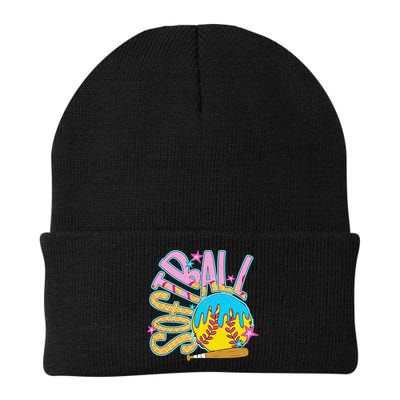 Softball Game Day Drip Ice Cream Drip Softball Beanie