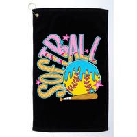 Softball Game Day Drip Ice Cream Drip Softball Golf Towel