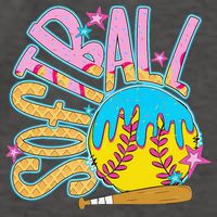 Softball Game Day Drip Ice Cream Drip Softball Vector Backpack