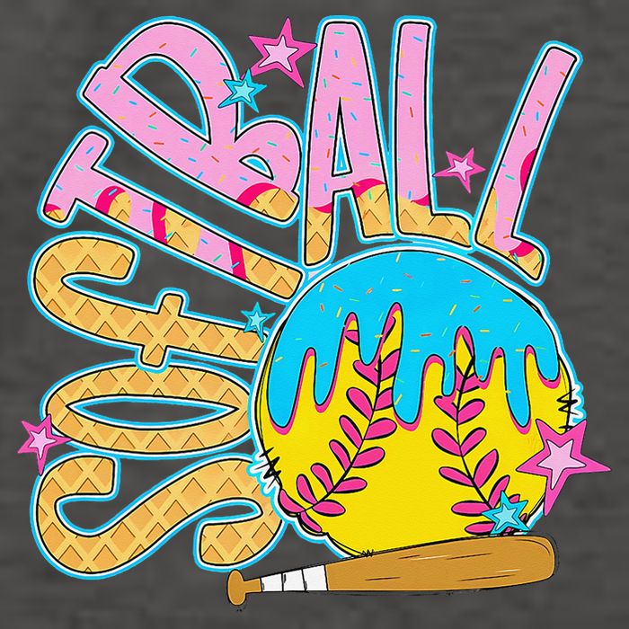Softball Game Day Drip Ice Cream Drip Softball Vector Backpack