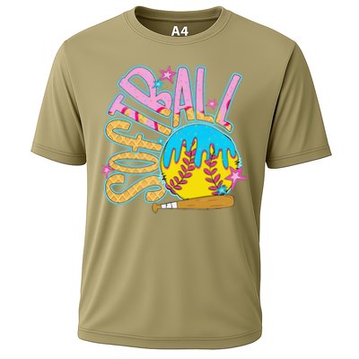 Softball Game Day Drip Ice Cream Drip Softball Performance Shirt