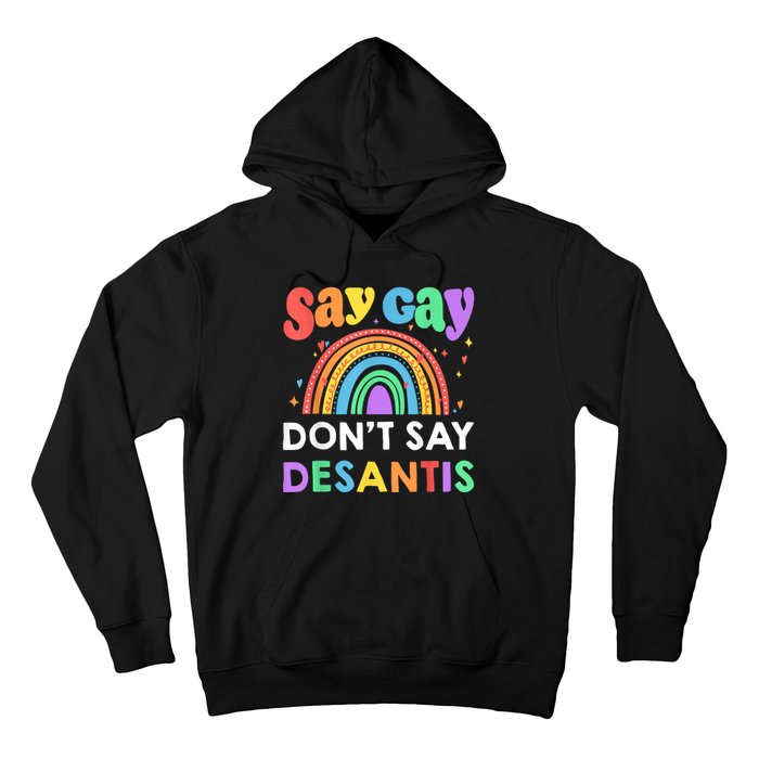 Say Gay Dont Say Desantis LGBT Gift Hoodie