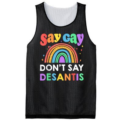 Say Gay Dont Say Desantis LGBT Gift Mesh Reversible Basketball Jersey Tank