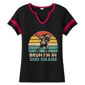 Second Grade Dabbing Boy Bruh IM In 2nd Grade Students = Ladies Halftime Notch Neck Tee