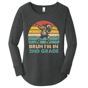 Second Grade Dabbing Boy Bruh IM In 2nd Grade Students = Women's Perfect Tri Tunic Long Sleeve Shirt