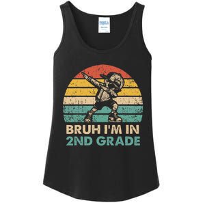 Second Grade Dabbing Boy Bruh IM In 2nd Grade Students = Ladies Essential Tank