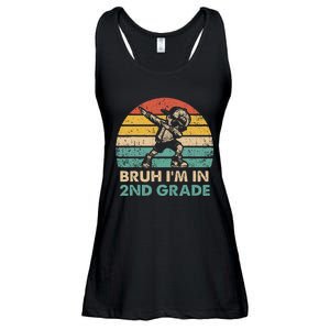 Second Grade Dabbing Boy Bruh IM In 2nd Grade Students = Ladies Essential Flowy Tank