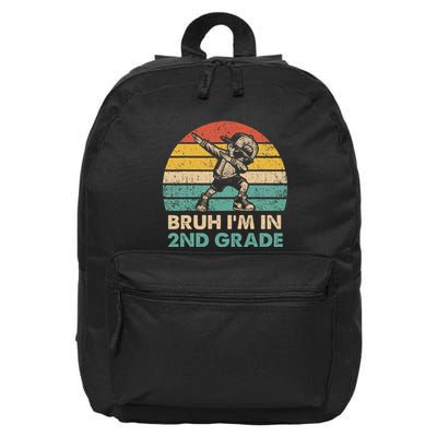 Second Grade Dabbing Boy Bruh IM In 2nd Grade Students = 16 in Basic Backpack