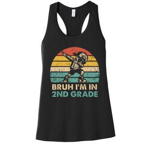 Second Grade Dabbing Boy Bruh IM In 2nd Grade Students = Women's Racerback Tank