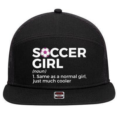 Soccer Girl Definition 7 Panel Mesh Trucker Snapback Hat