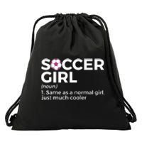 Soccer Girl Definition Drawstring Bag